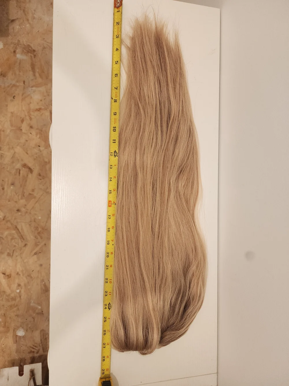 Gardeaux Wigs Topper Rooted Blonde 24 In Long 8x8 Cap 100% Human Hair Silk Top